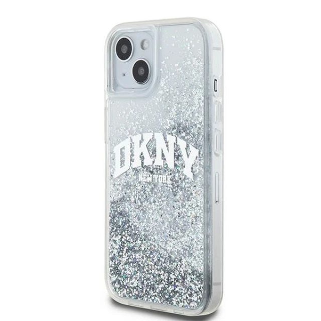 Чохол DKNY Liquid Glitter Big Logo для iPhone 15 / 14 / 13 White (DKHCP15SLBNAET)