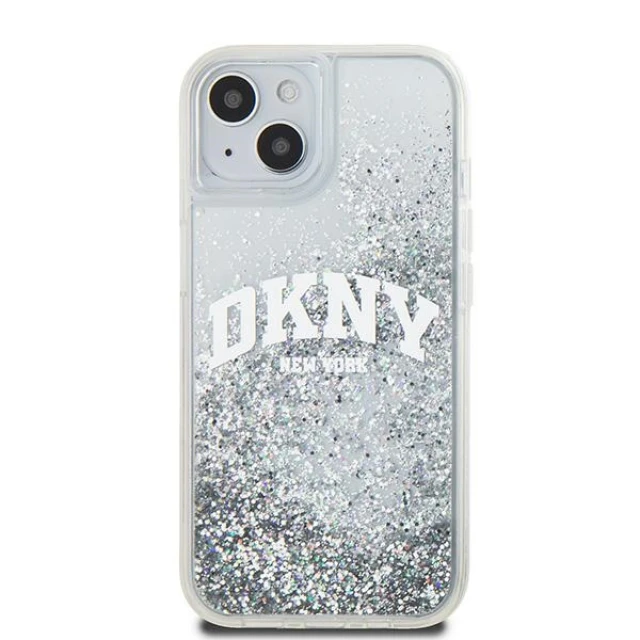 Чохол DKNY Liquid Glitter Big Logo для iPhone 15 / 14 / 13 White (DKHCP15SLBNAET)