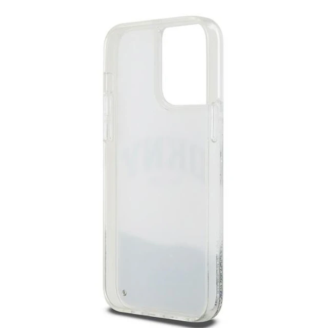 Чохол DKNY Liquid Glitter Big Logo для iPhone 15 Pro White (DKHCP15LLBNAET)
