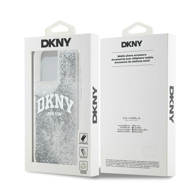 Чохол DKNY Liquid Glitter Big Logo для iPhone 15 Pro Max White (DKHCP15XLBNAET)