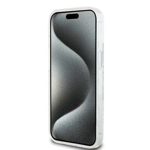 Чохол DKNY Liquid Glitter Multilogo для iPhone 15 / 14 / 13 White (DKHCP15SLCPEPT)