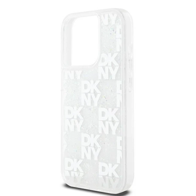 Чохол DKNY Liquid Glitter Multilogo для iPhone 15 Pro White (DKHCP15LLCPEPT)