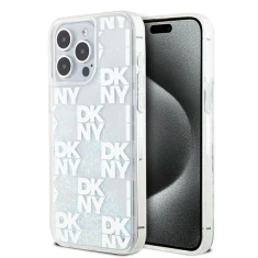 Чохол DKNY Liquid Glitter Multilogo для iPhone 15 Pro Max White (DKHCP15XLCPEPT)