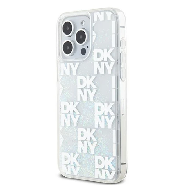 Чохол DKNY Liquid Glitter Multilogo для iPhone 15 Pro Max White (DKHCP15XLCPEPT)