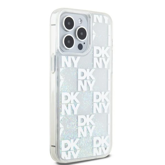 Чохол DKNY Liquid Glitter Multilogo для iPhone 15 Pro Max White (DKHCP15XLCPEPT)