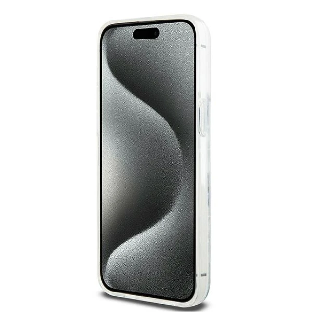 Чохол DKNY Liquid Glitter Multilogo для iPhone 15 Pro Max White (DKHCP15XLCPEPT)