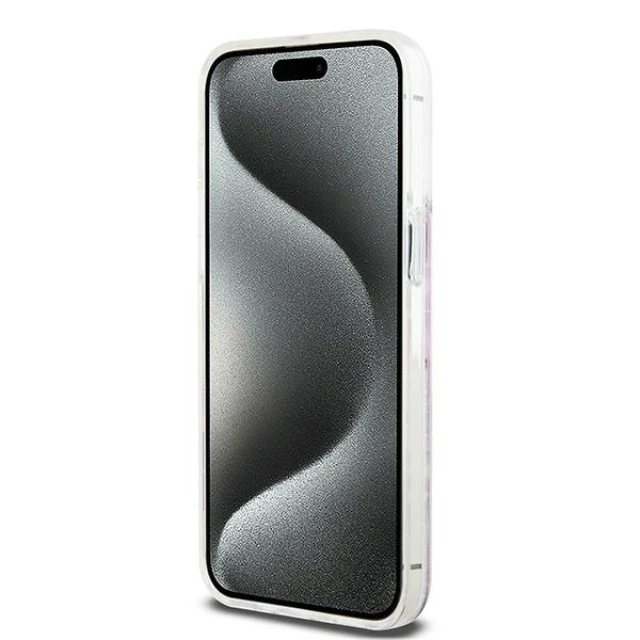 Чохол DKNY Liquid Glitter Multilogo для iPhone 15 Pro Max Pink (DKHCP15XLCPEPP)