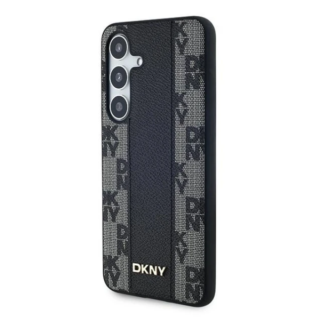 Чехол DKNY Leather Checkered Mono Pattern для Samsung Galaxy S24 Plus Black with MagSafe (DKHMS24MPCPVSLK)