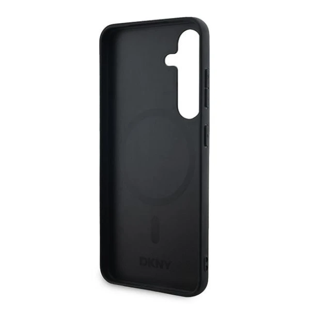 Чехол DKNY Leather Checkered Mono Pattern для Samsung Galaxy S24 Plus Black with MagSafe (DKHMS24MPCPVSLK)