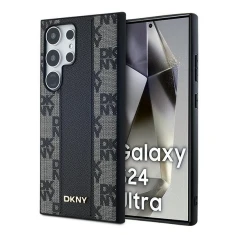 Чохол DKNY Leather Checkered Mono Pattern для Samsung Galaxy S24 Ultra Black with MagSafe (DKHMS24LPCPVSLK)