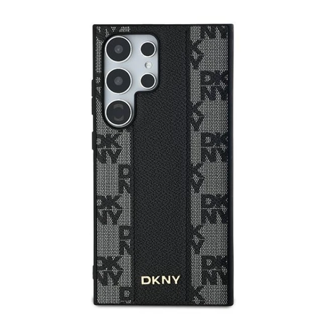 Чехол DKNY Leather Checkered Mono Pattern для Samsung Galaxy S24 Ultra Black with MagSafe (DKHMS24LPCPVSLK)