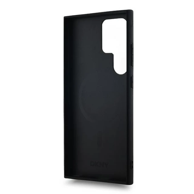 Чехол DKNY Leather Checkered Mono Pattern для Samsung Galaxy S24 Ultra Black with MagSafe (DKHMS24LPCPVSLK)