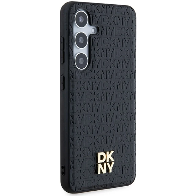 Чохол DKNY Leather Pattern Metal Logo для Samsung Galaxy S24 Black with MagSafe (DKHMS24SPSHRPSK)