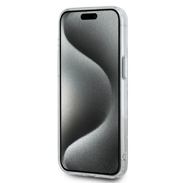 Чохол Karl Lagerfeld IML Monogram Karl & Choupette Head для iPhone 15 Pro Transparent with MagSafe (KLHMP15LHMCKMHT)