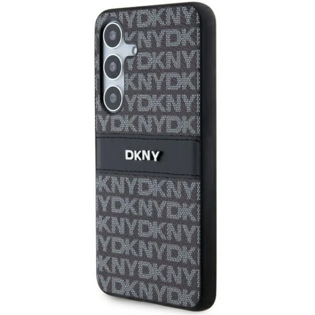 Чохол DKNY Leather Mono Stripe & Metal Logo для Samsung Galaxy S24 Black (DKHCS24SPRTHSLK)