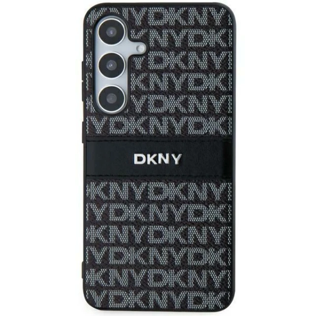 Чохол DKNY Leather Mono Stripe & Metal Logo для Samsung Galaxy S24 Black (DKHCS24SPRTHSLK)