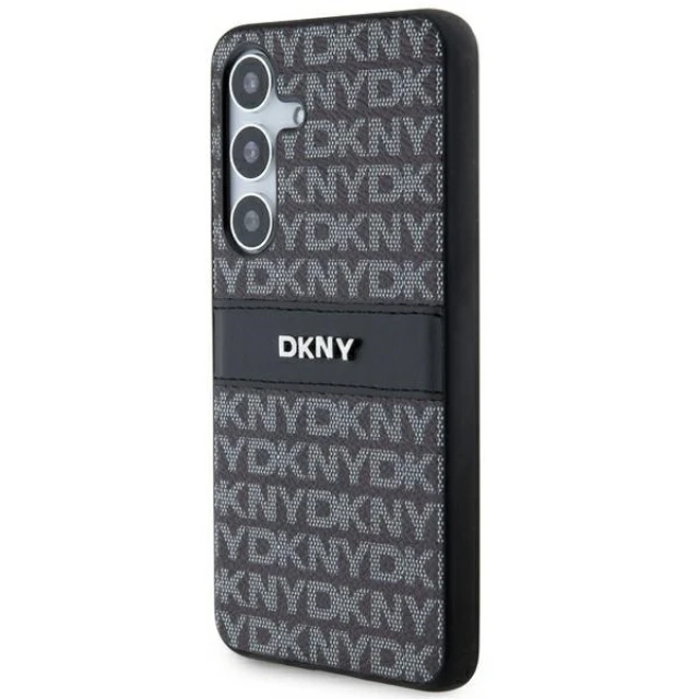 Чохол DKNY Leather Mono Stripe & Metal Logo для Samsung Galaxy S24 Plus Black (DKHCS24MPRTHSLK)