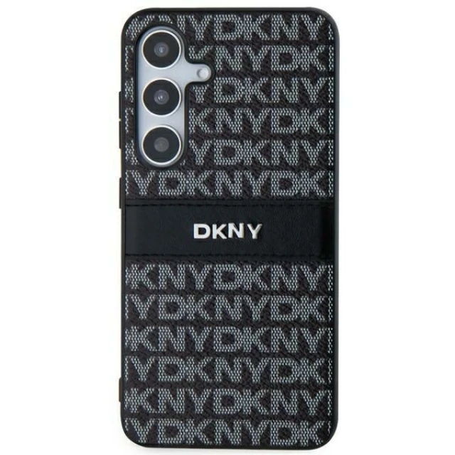 Чохол DKNY Leather Mono Stripe & Metal Logo для Samsung Galaxy S24 Plus Black (DKHCS24MPRTHSLK)