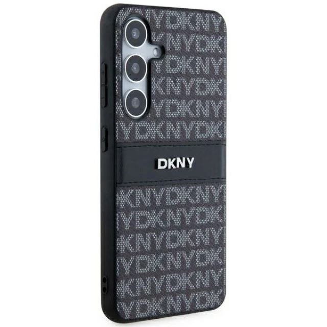 Чохол DKNY Leather Mono Stripe & Metal Logo для Samsung Galaxy S24 Plus Black (DKHCS24MPRTHSLK)