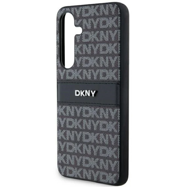Чохол DKNY Leather Mono Stripe & Metal Logo для Samsung Galaxy S24 Plus Black (DKHCS24MPRTHSLK)