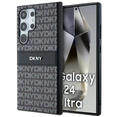 Чохол DKNY Leather Mono Stripe & Metal Logo для Samsung Galaxy S24 Ultra Black (DKHCS24LPRTHSLK)