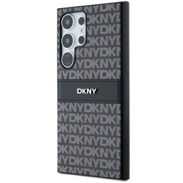 Чохол DKNY Leather Mono Stripe & Metal Logo для Samsung Galaxy S24 Ultra Black (DKHCS24LPRTHSLK)