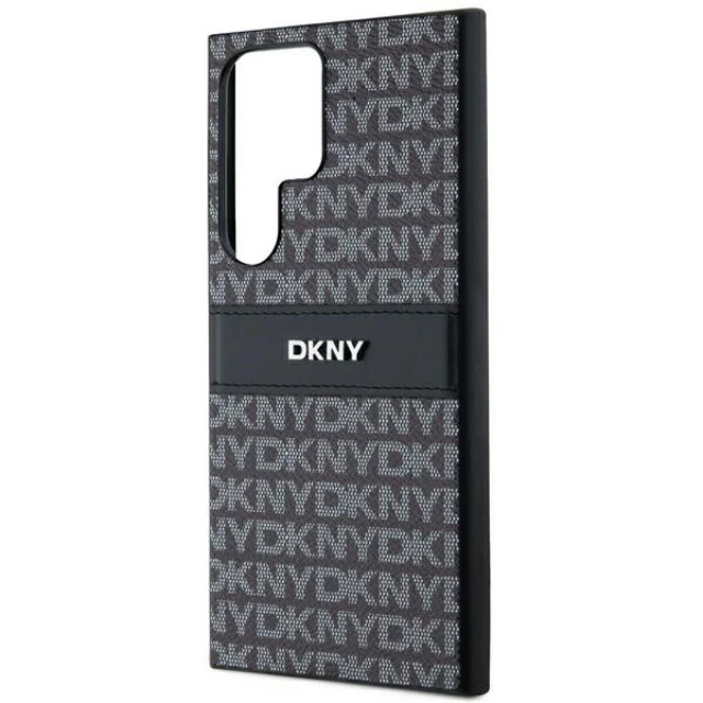 Чохол DKNY Leather Mono Stripe & Metal Logo для Samsung Galaxy S24 Ultra Black (DKHCS24LPRTHSLK)