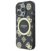Чохол Guess IML Peony On 4G Background для iPhone 16 Pro Black with MagSafe (GUHMP16LH4PYEEK)