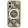 Чохол Guess IML Peony On 4G Background для iPhone 16 Brown with MagSafe (GUHMP16SH4PYEEW)