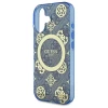 Чохол Guess IML Peony On 4G Background для iPhone 16 Blue with MagSafe (GUHMP16SH4PYEEB)