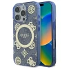Чохол Guess IML Peony On 4G Background для iPhone 16 Pro Max Blue with MagSafe (GUHMP16XH4PYEEB)