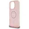 Чохол Guess IML Rhinestones для iPhone 16 Pro Pink with MagSafe (GUHMP16LPFTDTEP)