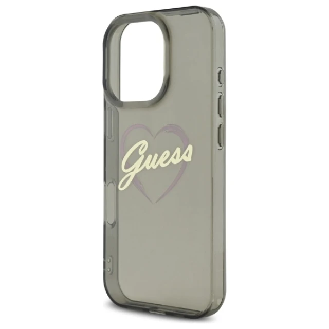 Чохол Guess IML Heart для iPhone 16 Pro Black (GUHCP16LHCHGSPK)