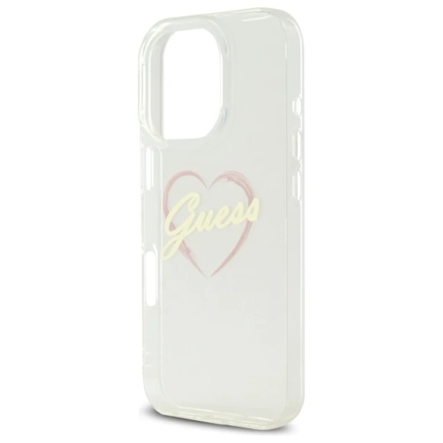 Чохол Guess IML Heart для iPhone 16 Pro Transparent (GUHCP16LHCHGSPT)