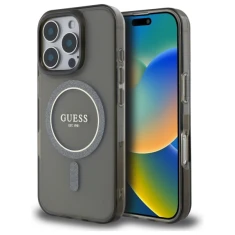 Чохол Guess IML Glitter Circle для iPhone 16 Pro Max Black with MagSafe (GUHMP16XHFGEREK)