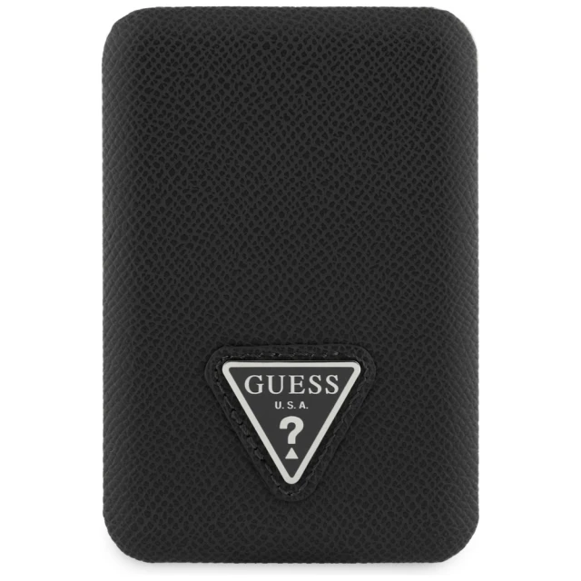 Powerbank Guess Grained Triangle 5000mAh 15W USB-C Black with MagSafe (GUPB5FPGTSPSK)
