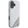Чохол BMW Carbon Tricolor Line для iPhone 16 Grey with MagSafe (BMHMP16S23PUDTS)