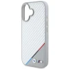 Чохол BMW Carbon Tricolor Line для iPhone 16 Grey with MagSafe (BMHMP16S23PUDTS)