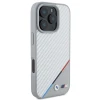 Чохол BMW Carbon Tricolor Line для iPhone 16 Pro Grey with MagSafe (BMHMP16L23PUDTS)