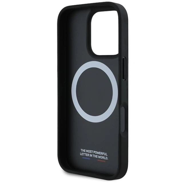 Чохол BMW Carbon Tricolor Line для iPhone 16 Pro Max Black with MagSafe (BMHMP16X23PUDTK)