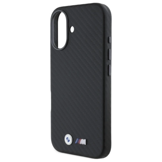 Чохол BMW Carbon Wrapped Metal для iPhone 16 Black (BMHCP16S23PUFWC)