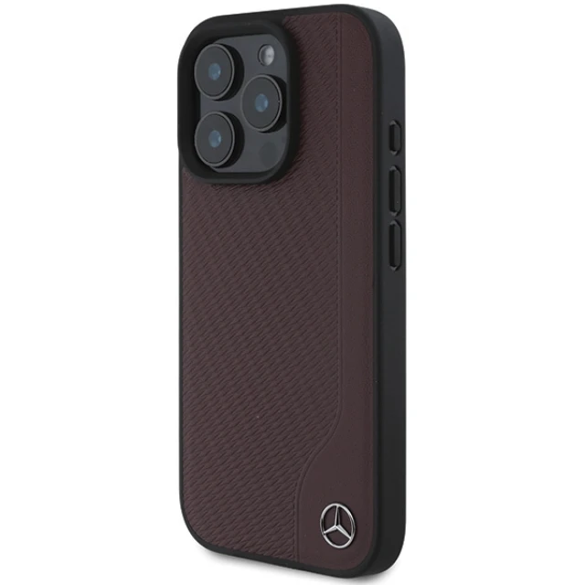 Чохол Mercedes Leather Wood Imitation для iPhone 16 Pro Red with MagSafe (MEHMP16L23RBGVR)
