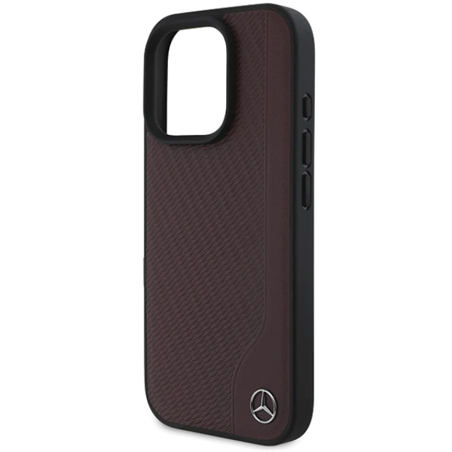 Чохол Mercedes Leather Wood Imitation для iPhone 16 Pro Red with MagSafe (MEHMP16L23RBGVR)