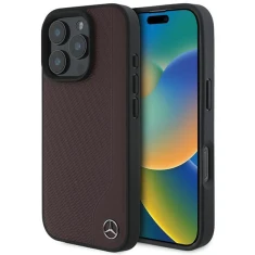 Чохол Mercedes Leather Wood Imitation для iPhone 16 Pro Max Red with MagSafe (MEHMP16X23RBGVR)
