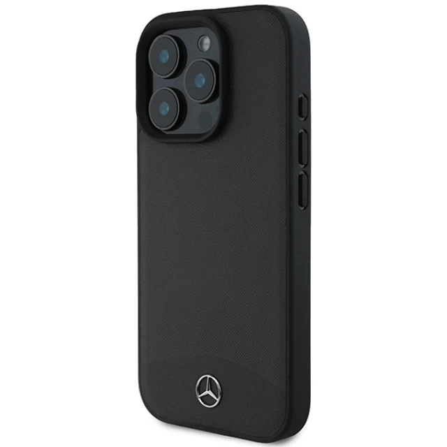 Чохол Mercedes Textured and Plain Leather для iPhone 16 Pro Max Black with MagSafe (MEHMP16X23RBARK)