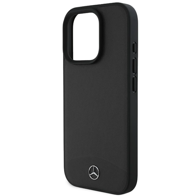 Чохол Mercedes Textured and Plain Leather для iPhone 16 Pro Max Black with MagSafe (MEHMP16X23RBARK)