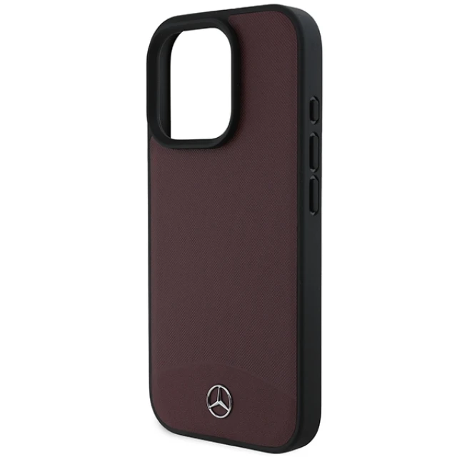 Чохол Mercedes Textured and Plain Leather для iPhone 16 Pro Red with MagSafe (MEHMP16L23RBARR)