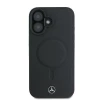 Чохол Mercedes Plain Smooth Leather для iPhone 16 Plus Black with MagSafe (MEHMP16M23RCMK)