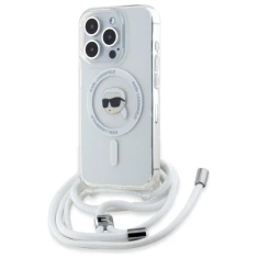 Чехол Karl Lagerfeld Crossbody IML Karl Head для iPhone 16 Pro Max Transparent with MagSafe (KLHMP16XHCKHNT)