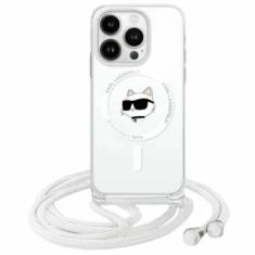 Чохол Karl Lagerfeld IML Choupette Head & Cord для iPhone 16 Transparent with MagSafe (KLHMP16SHCCHNT)